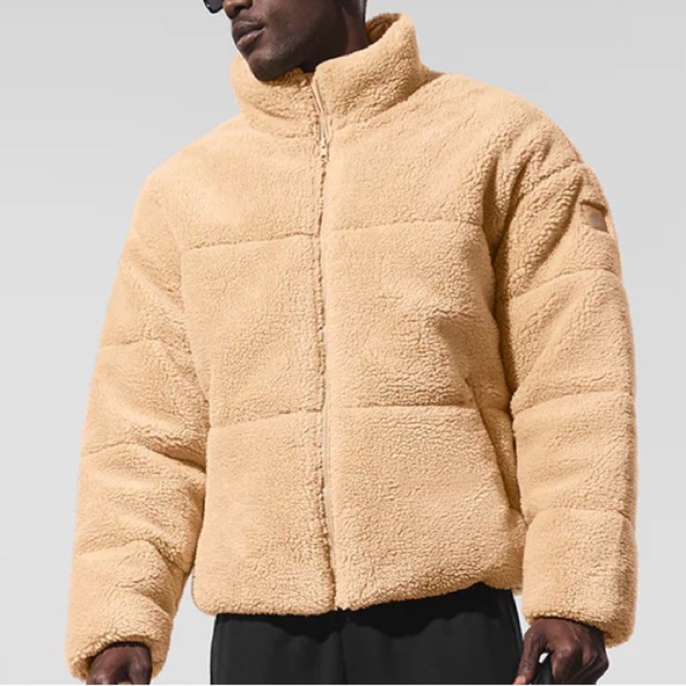 Alo Yoga Sherpa Stage Puffer Camel M